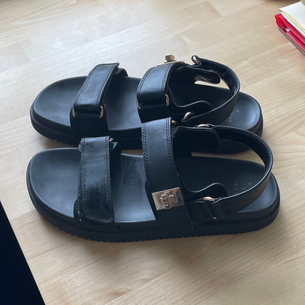 a new day Black Sandals